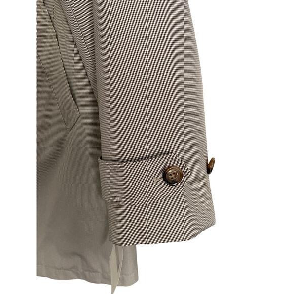Lauren Ralph Lauren Coat Men's 38R Raincoat Stanza Cream Brown Houndstooth NEW - Picture 5 of 11